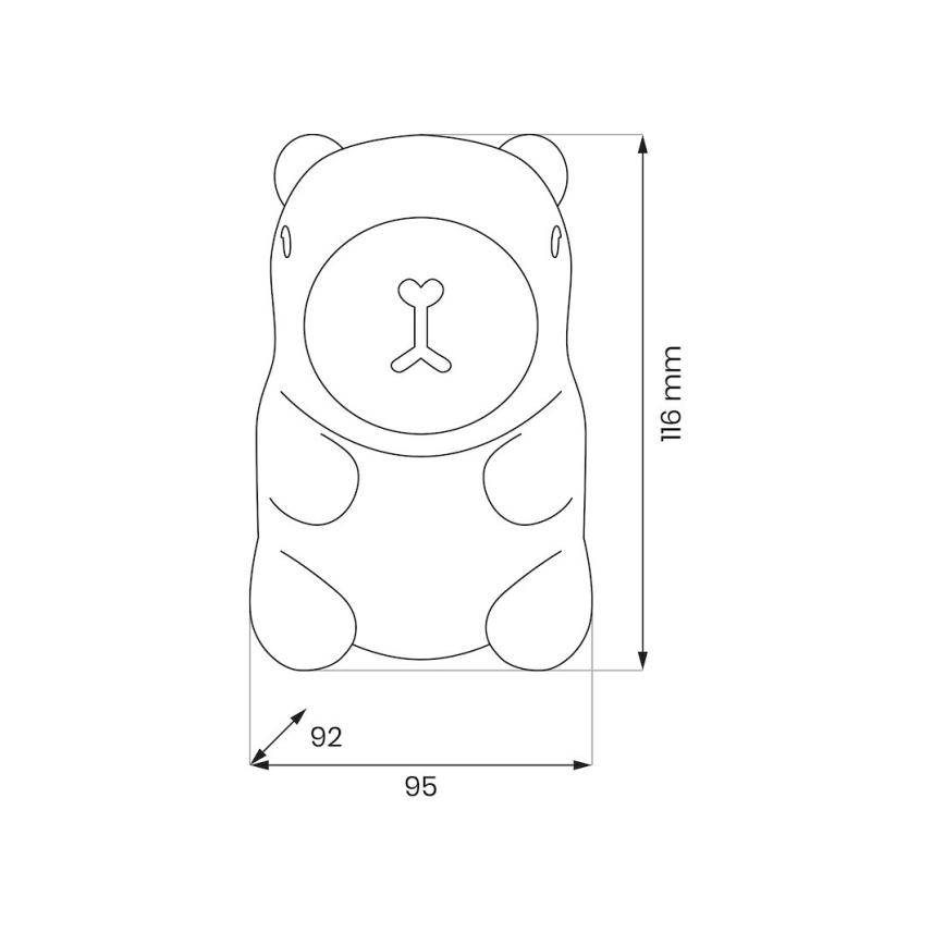 Lampada notturna ricaricabile a LED RGBW dimmerabile con controllo touch per bambini KAPYBARA LED/0,45W/5V 800 mAh