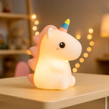 Luce notturna ricaricabile per bambini UNICORN, LED RGBW dimmerabile a sfioramento, LED/1W/5V 1200 mAh