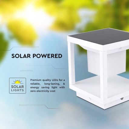 Luce solare a LED con sensore LED/2W/5,5V 3000K IP65 2600 mAh bianco
