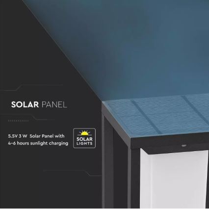 Luce solare a LED con sensore SAMSUNG CHIP LED/2W/3,7V IP65 2600 mAh