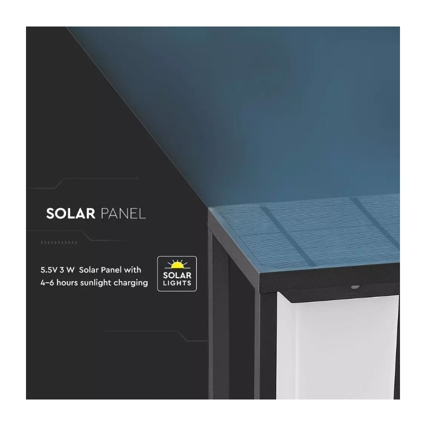 Luce solare a LED con sensore SAMSUNG CHIP LED/2W/3,7V IP65 2600 mAh