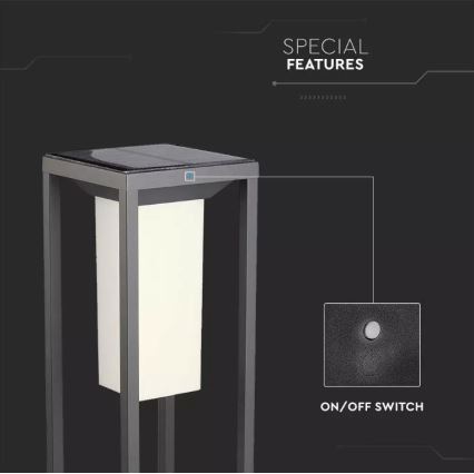 Luce solare a LED con sensore SAMSUNG CHIP LED/2W/3,7V IP65 2600 mAh