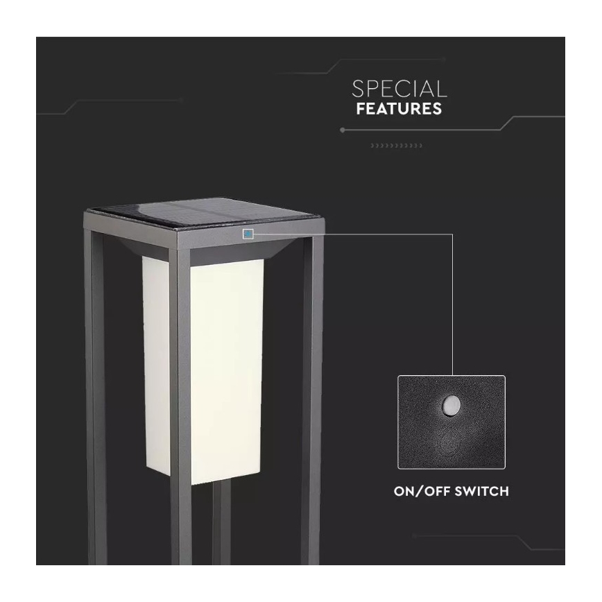 Luce solare a LED con sensore SAMSUNG CHIP LED/2W/3,7V IP65 2600 mAh