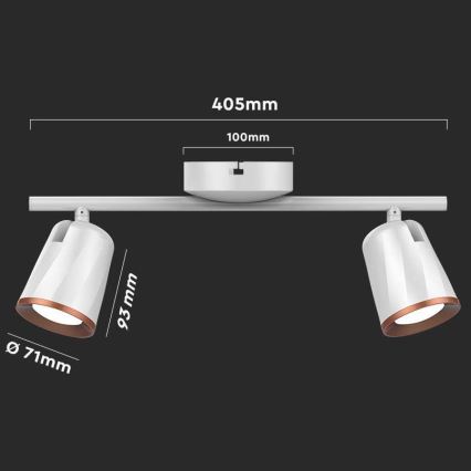 Luce Spot a LED 2xLED/5W/230V 4000K bianco