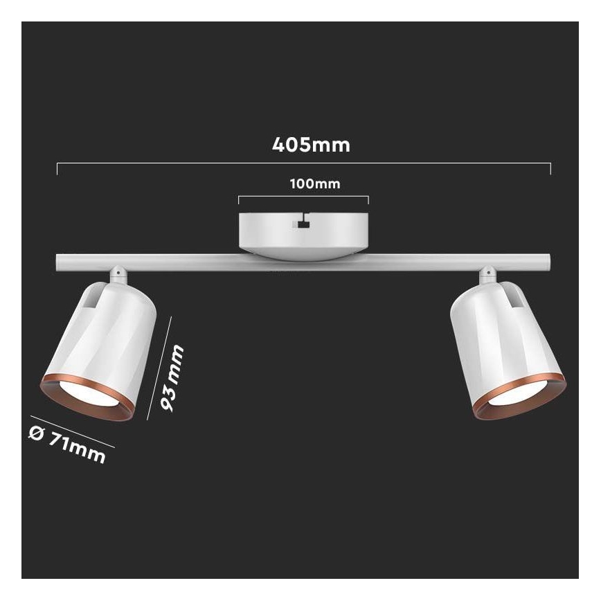 Luce Spot a LED 2xLED/5W/230V 4000K bianco