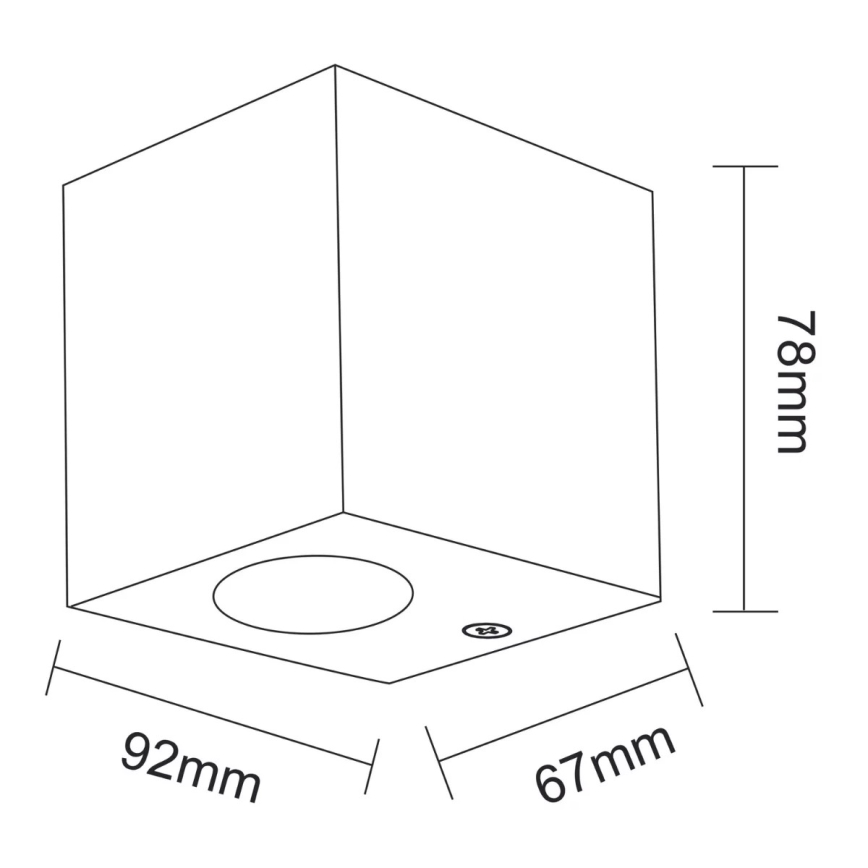Luce Spot a parete da esterno BOSTON 1xGU10/10W/230V IP44