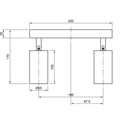 Luce Spot ANGIE 4xGU10/35W/230V nero