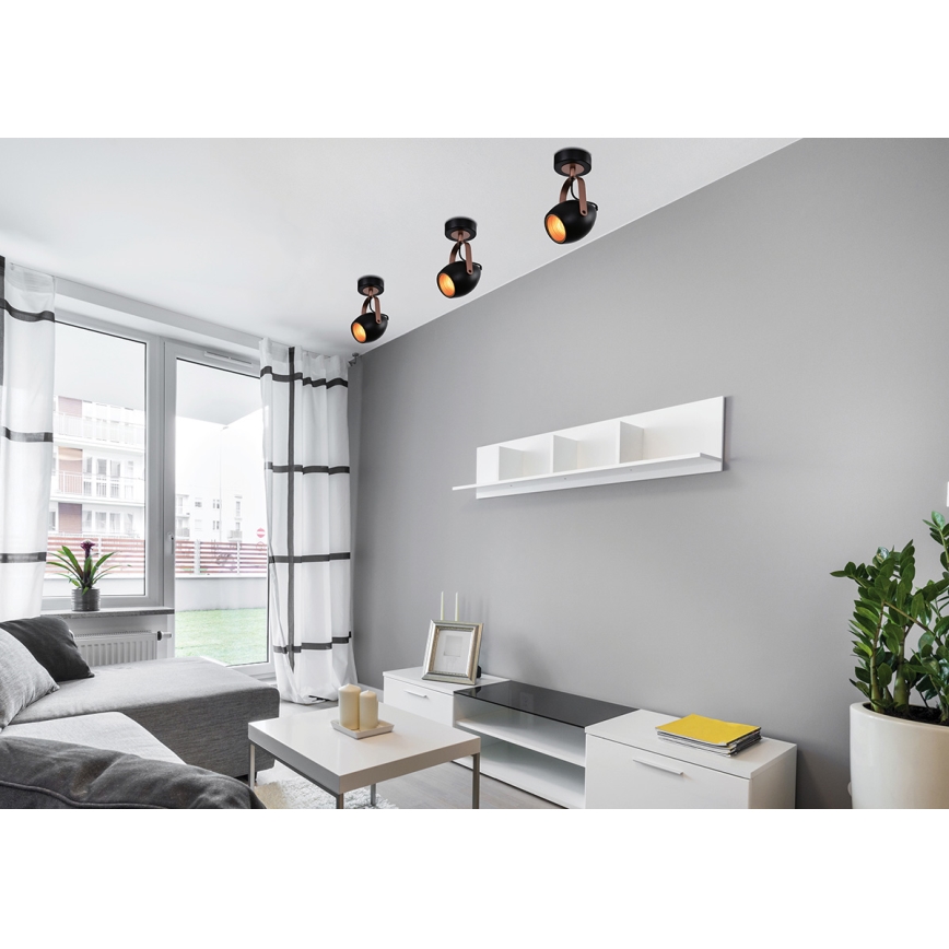 Luce Spot ANICA 1xE14/40W/230V nero/rame