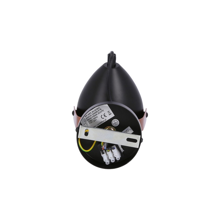 Luce Spot ANICA 1xE14/40W/230V nero/rame