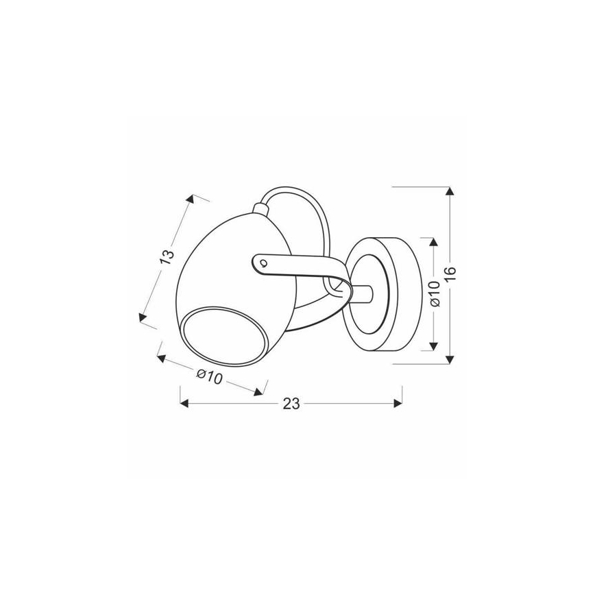 Luce Spot ANICA 1xE14/40W/230V nero/rame