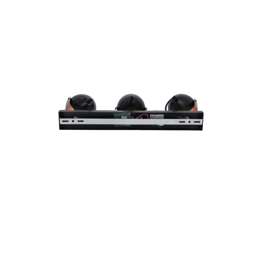 Luce Spot ANICA 3xE14/40W/230V nero/rame
