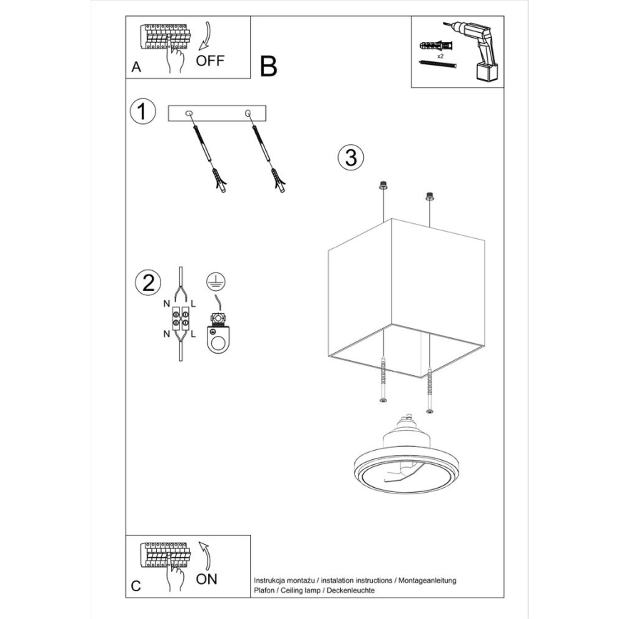 Luce Spot BLAKE 1xGU10/40W/230V