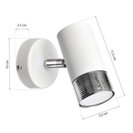 Luce Spot da parete a LED DANI 1xGU10/8W/230V