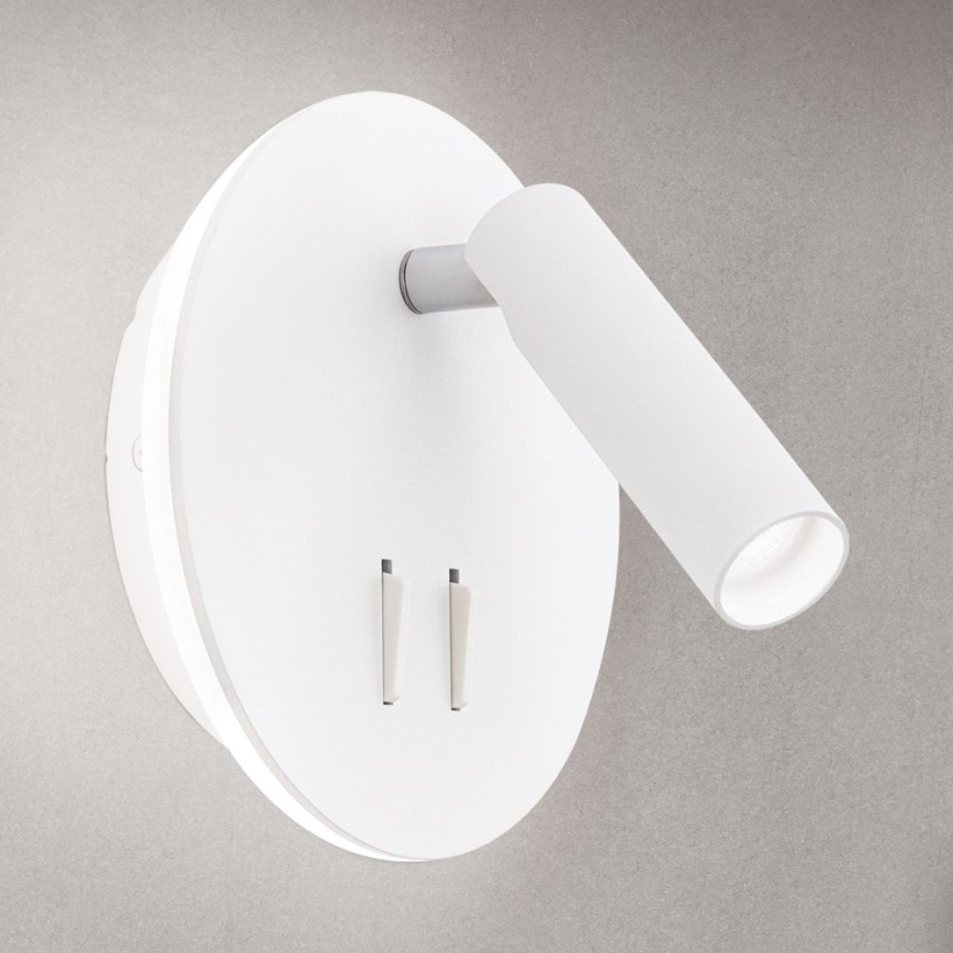 Luce Spot da parete a LED LENNY LED/6W/230V + LED/3W bianco