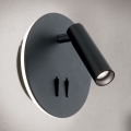 Luce Spot da parete a LED LENNY LED/6W/230V + LED/3W nero