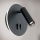 Luce Spot da parete a LED LENNY LED/6W/230V + LED/3W nero