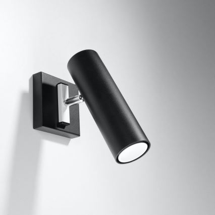 Luce Spot da parete DIREZIONE 1xGU10/40W/230V nero