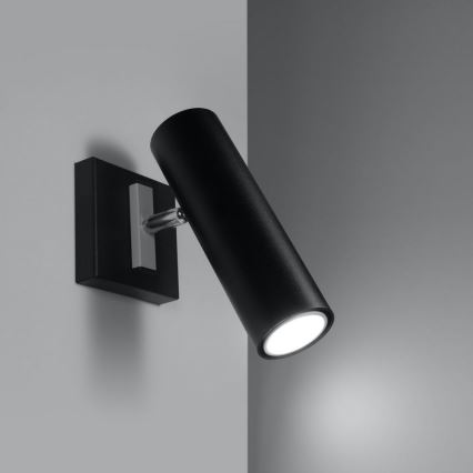 Luce Spot da parete DIREZIONE 1xGU10/40W/230V nero