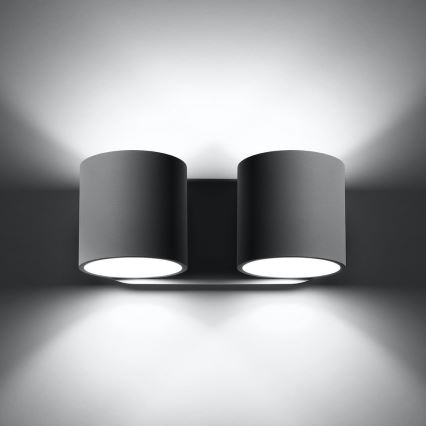 Luce Spot da parete ORBIS 2xG9/40W/230V grigio