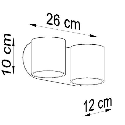 Luce Spot da parete ORBIS 2xG9/40W/230V grigio