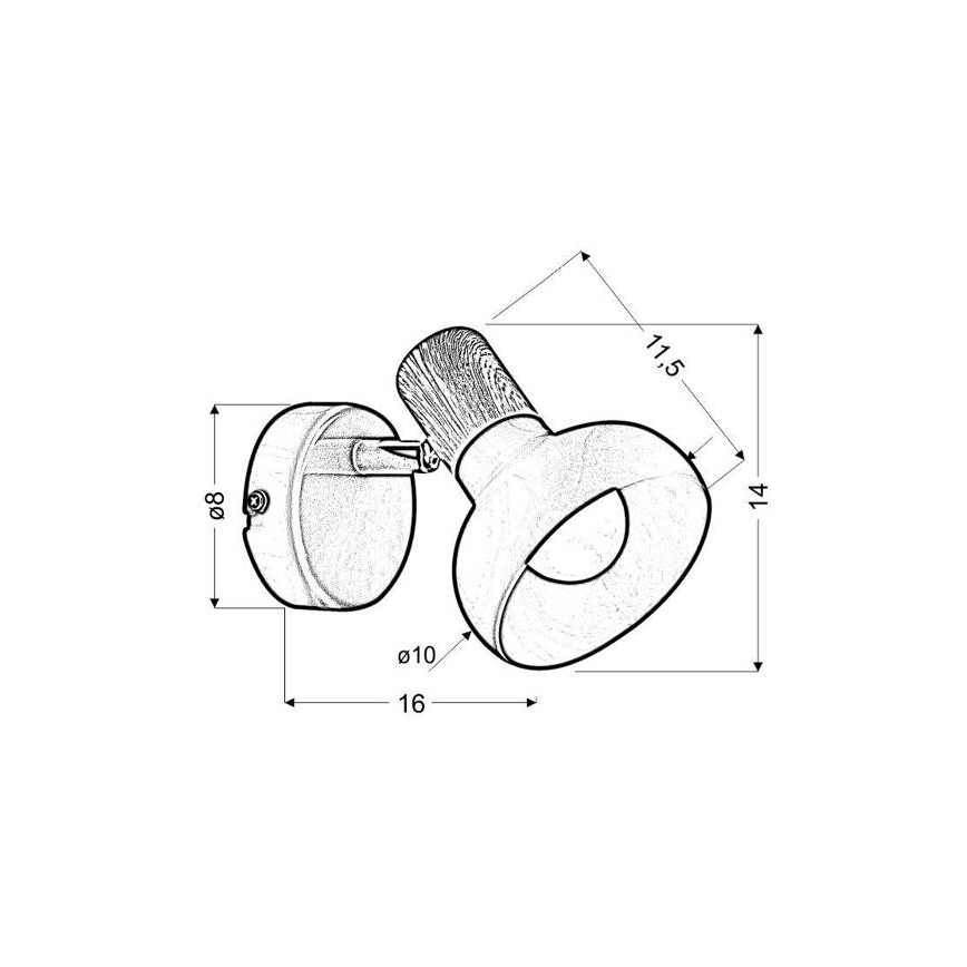 Luce Spot da parete PUERTO 1xE14/40W/230V
