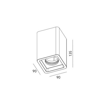 Luce Spot da soffitto NAOS 1xGU10/35W/230V