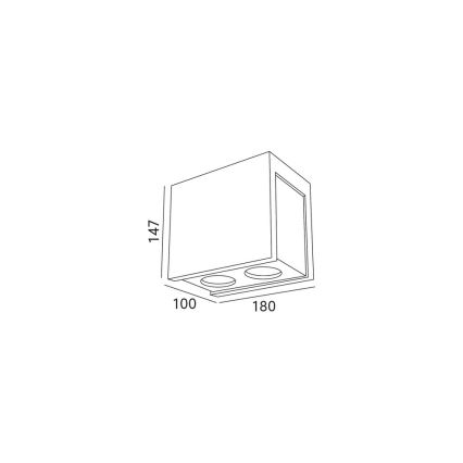 Luce Spot da soffitto PURO 2xGU10/25W/230V