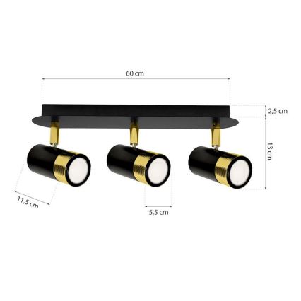 Luce Spot DANI 3xGU10/8W/230V