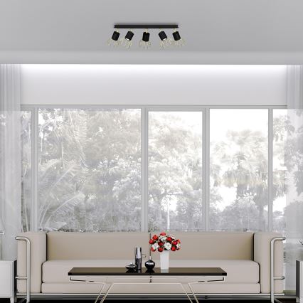 Luce Spot DANTE 5xGU10/25W/230V nero/oro