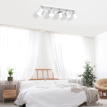 Luce Spot DIXIE 5xGX53/11W/230V bianco