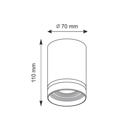 Luce Spot FABRI 1xGU10/10W/230V nero