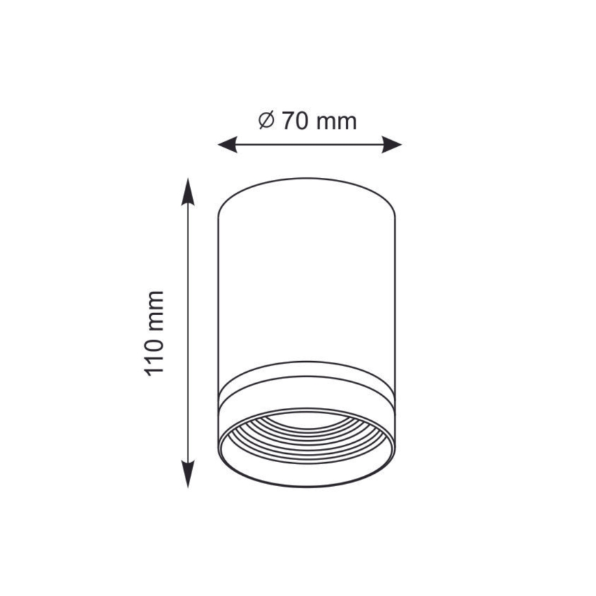 Luce Spot FABRI 1xGU10/10W/230V nero