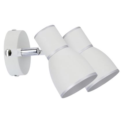 Luce Spot FIDO 2xE14/40W/230V bianco