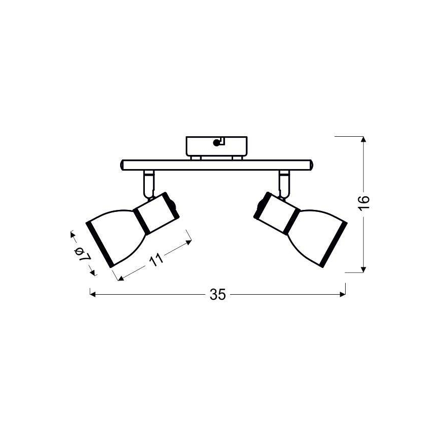 Luce Spot FIDO 2xE14/40W/230V bianco