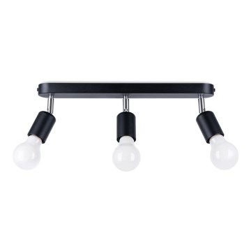 Luce Spot FORNES 3xE27/60W/230V nero