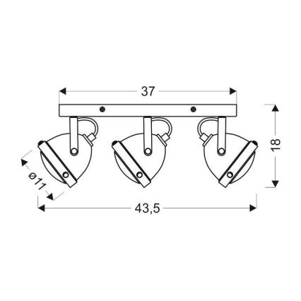 Luce Spot FRODO 3xGU10/40W/230V