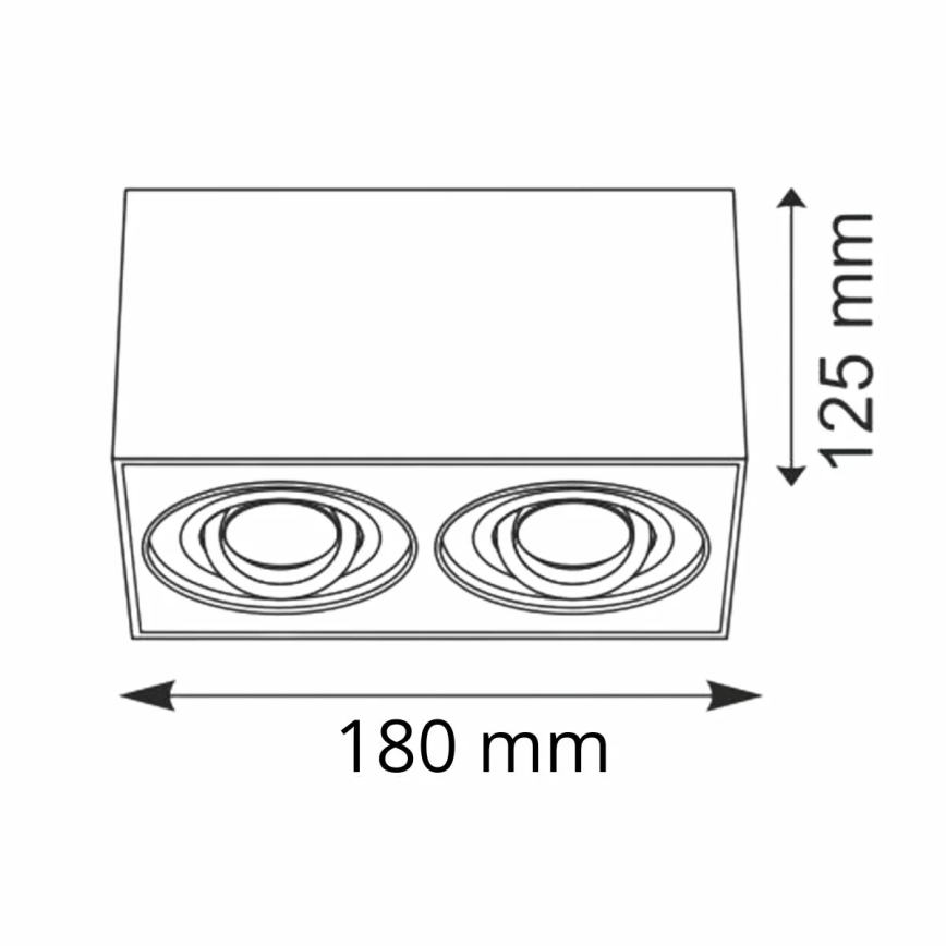 Luce Spot HADAR Q2 2xGU10/10W/230V bianco