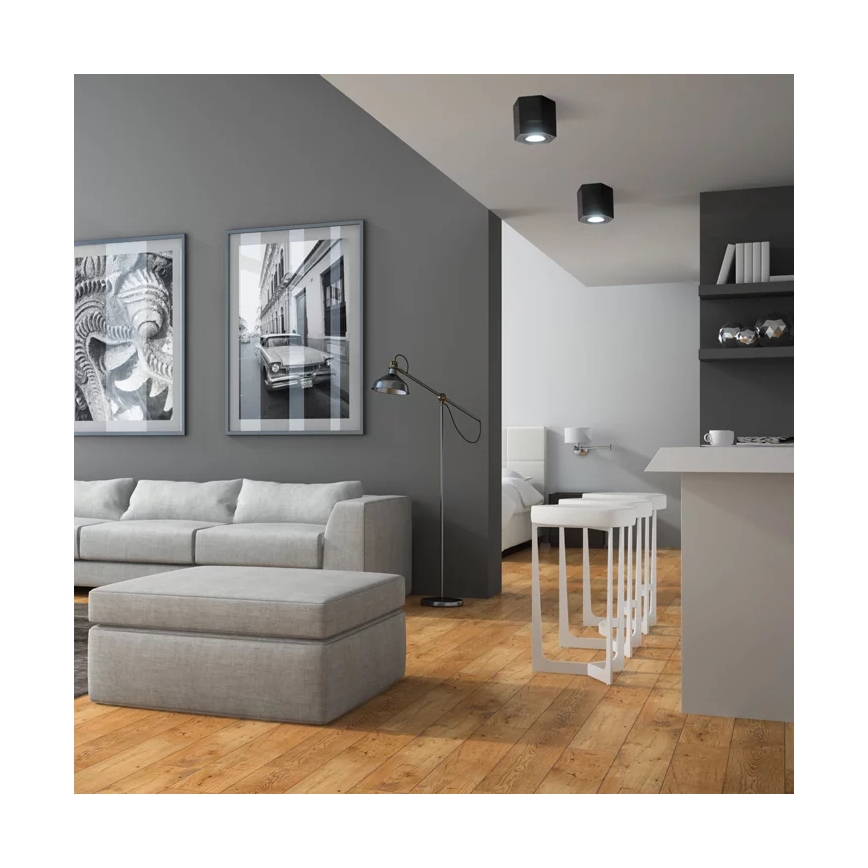 Luce Spot HEXAGON 1xGU10/10W/230V nero