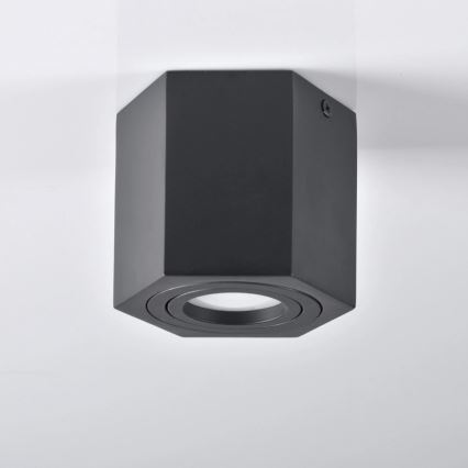 Luce Spot HEXAGON 1xGU10/10W/230V nero