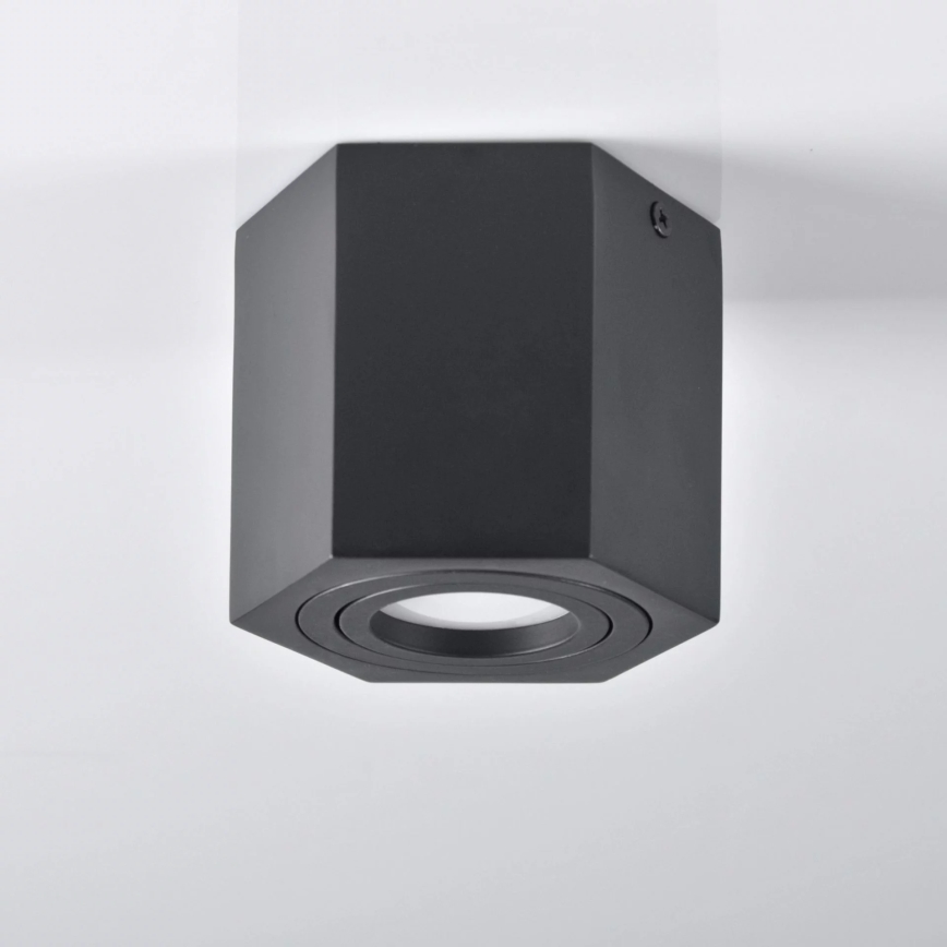 Luce Spot HEXAGON 1xGU10/10W/230V nero