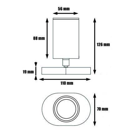 Luce Spot KINIA 1xGU10/30W/230V bianco