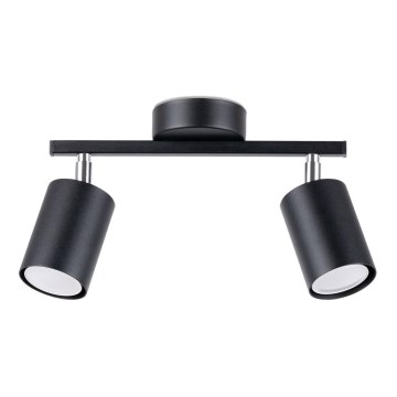 Luce Spot LEMMI 2xGU10/40W/230V nero