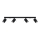 Luce Spot MERIDA 4xGU10/40W/230V nero