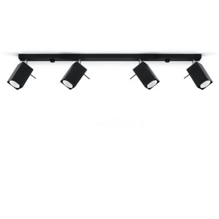 Luce Spot MERIDA 4xGU10/40W/230V nero