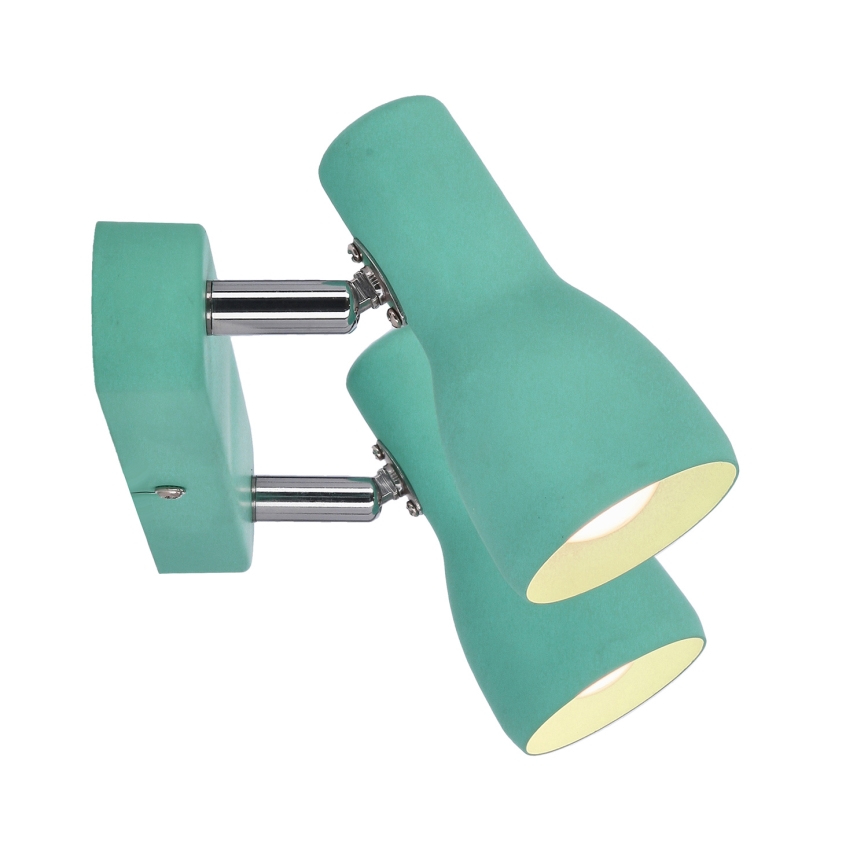 Luce Spot PICARDO 2xE14/40W/230V turchese