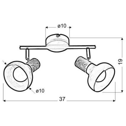 Luce Spot PUERTO 2xE14/40W/230V