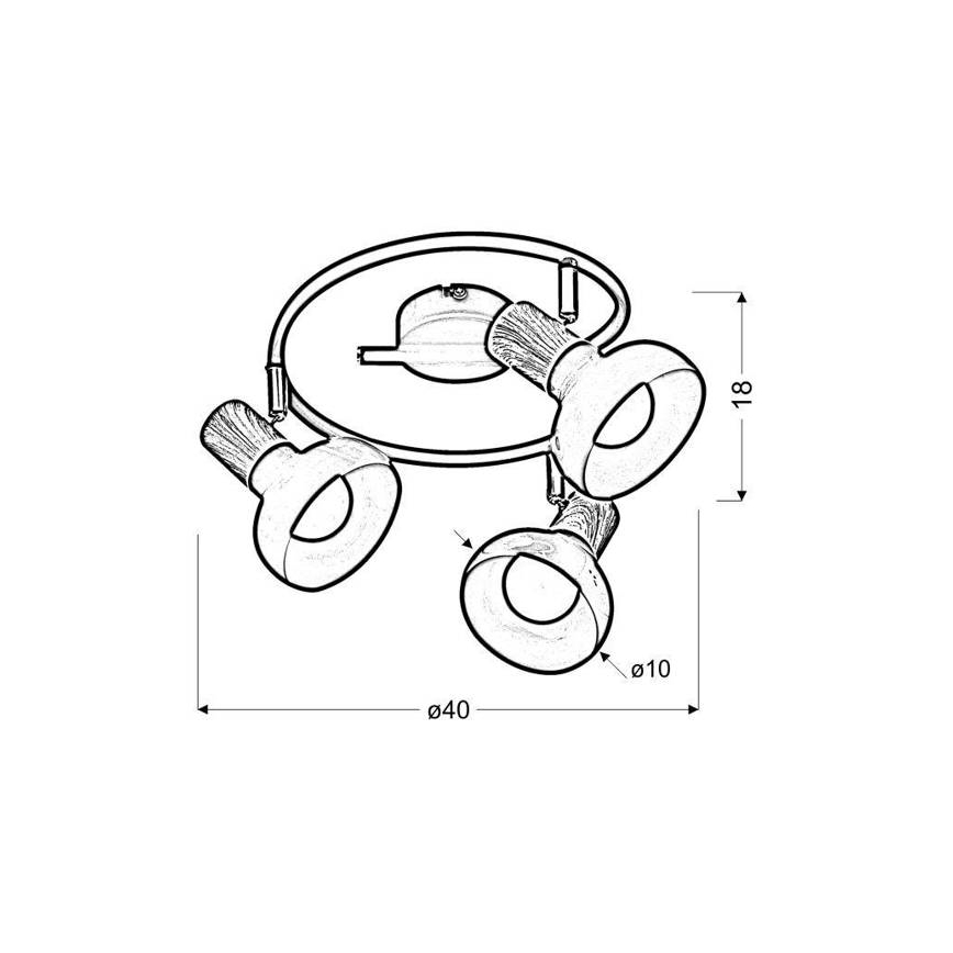 Luce Spot PUERTO 3xE14/40W/230V
