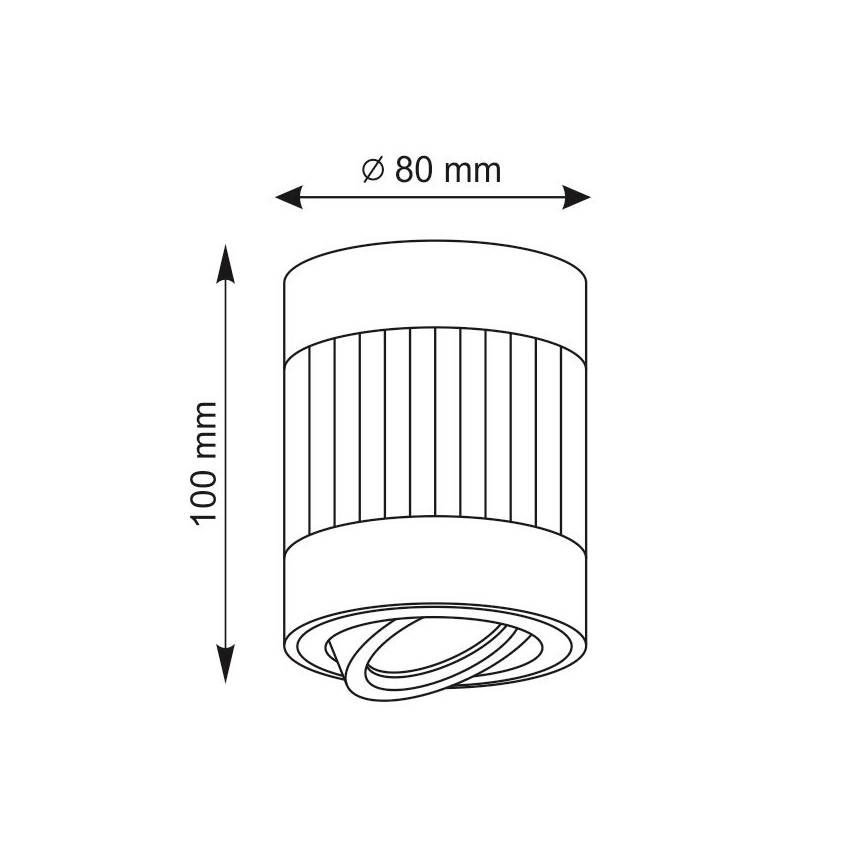 Luce Spot RUBIN 1xGU10/10W/230V bianco
