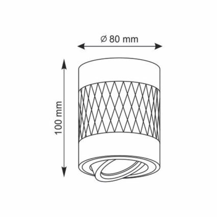 Luce Spot RUBIN 1xGU10/10W/230V nero