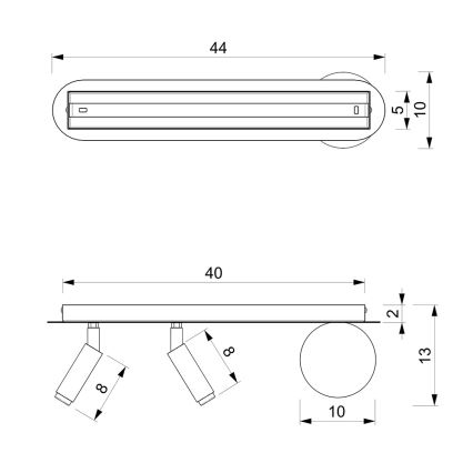 Luce Spot SIRIO 3xG9/25W/230V nero